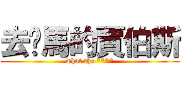 去你馬的賈伯斯 (what the ****)