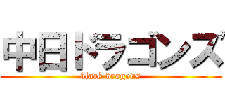 中日ドラゴンズ (black dragons)