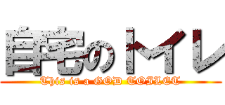 自宅のトイレ (This is a GOD TOILET)