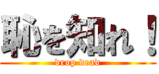 恥を知れ！ (drop dead)