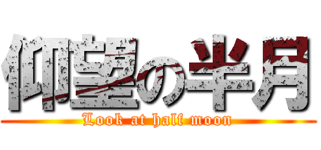 仰望の半月 (Look at half moon)