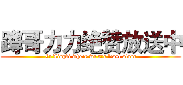 蹲哥力力绝赞放送中 (In Lingbi where we are least alone)