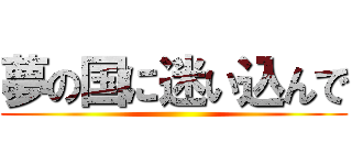 夢の国に迷い込んで ()