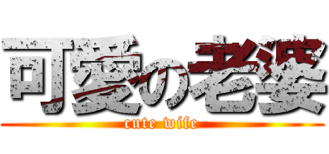 可愛の老婆 (cute wife)