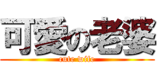 可愛の老婆 (cute wife)