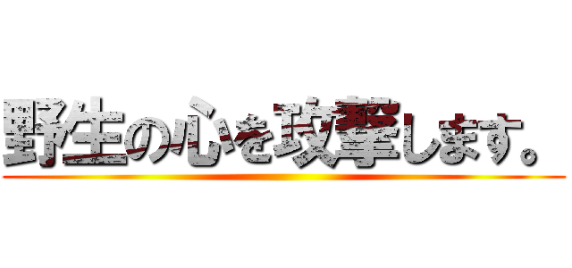 野生の心を攻撃します。 ()