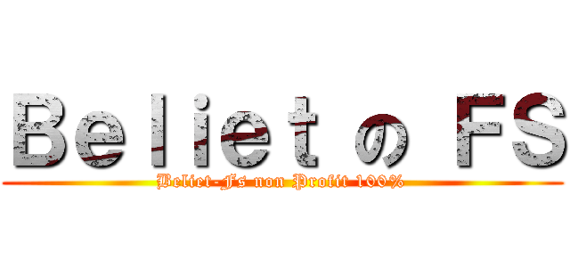 Ｂｅｌｉｅｔ の ＦＳ (Beliet-Fs non Profit 100%)