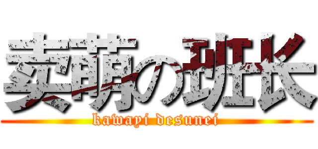 卖萌の班长 (kawayi desunei)