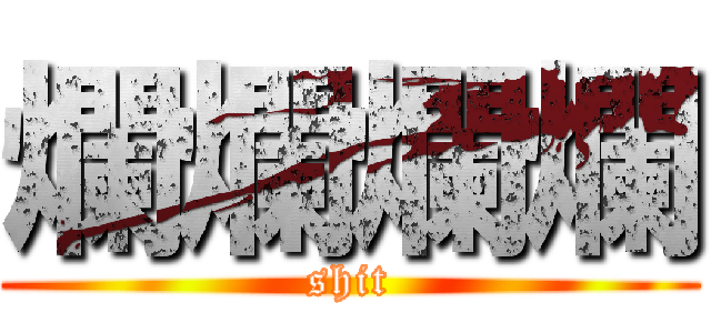 爛爛爛爛 (shit)