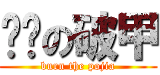 该烧の破甲 (burn the pojia)
