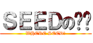 ＳＥＥＤの屌你 (WHERE SEED?)