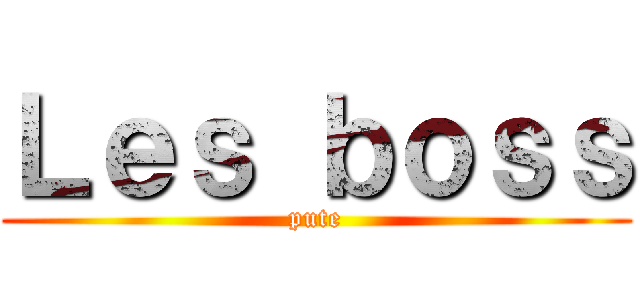 Ｌｅｓ ｂｏｓｓ (pute)
