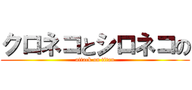 クロネコとシロネコの (attack on titan)