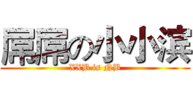 屌屌の小小滨 (XXB is NB)