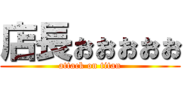 店長ぉぉぉぉぉ (attack on titan)