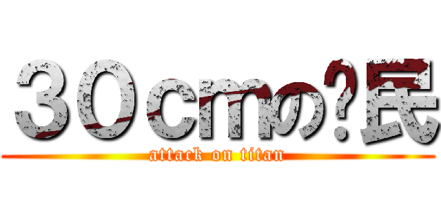 ３０ｃｍの鄉民 (attack on titan)
