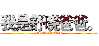 我是舒晓爸爸。 (attack on titan)