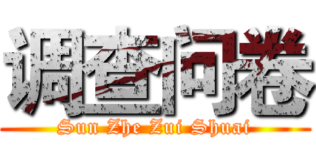 调查问卷 (Sun Zhe Zui Shuai)