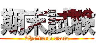 期末試験 (The　turm exam)