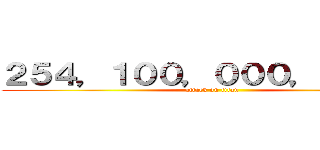 ２５４，１００，０００，０００円 (attack on titan)