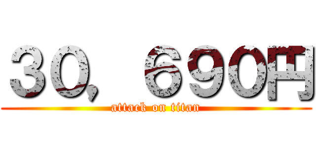 ３０，６９０円 (attack on titan)