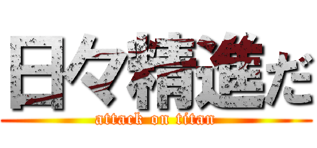 日々精進だ (attack on titan)