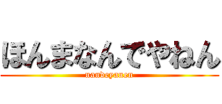 ほんまなんでやねん (nandeyanen)