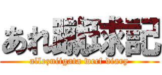 あれ蹴球記 (allezniigata wccf diary)