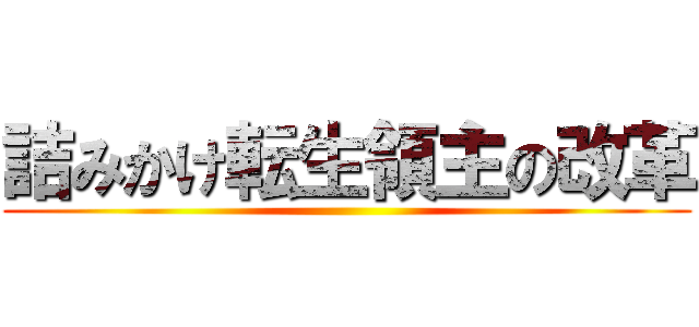 詰みかけ転生領主の改革 ()