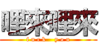 哩來哩來 (f u c k    y o u)