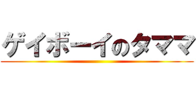 ゲイボーイのタママ ()