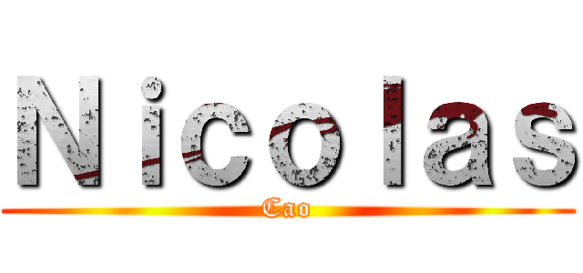 Ｎｉｃｏｌａｓ (Cao)