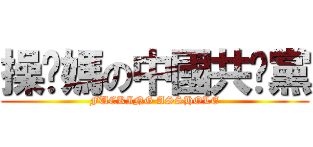 操你媽の中國共產黨 (FUCKING ASSHOLE)