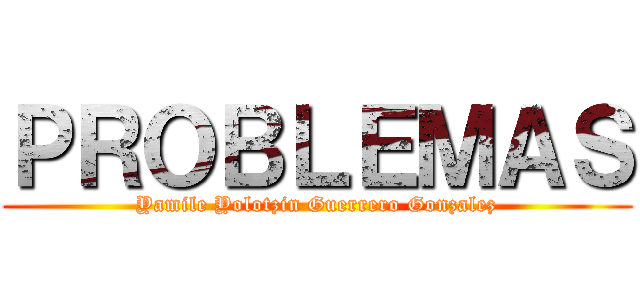 ＰＲＯＢＬＥＭＡＳ (Yamile Yolotzin Guerrero Gonzalez)