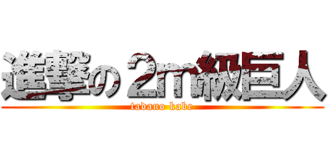 進撃の２ｍ級巨人 (tadano kabe)