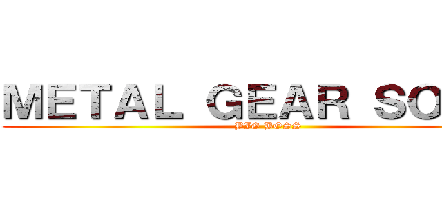 ＭＥＴＡＬ ＧＥＡＲ ＳＯＬＩＤ (BIG BOSS)