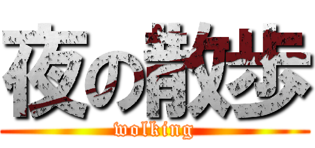 夜の散歩 (wolking)