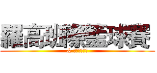 羅高班際籃球賽  (& 無差別同學會)