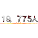 １９，７７５人 (R,I,P)