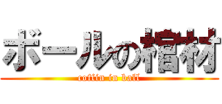 ボールの棺材 (coffin in ball)