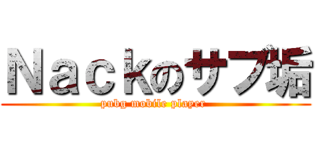 Ｎａｃｋのサブ垢 (pubg mobile player )