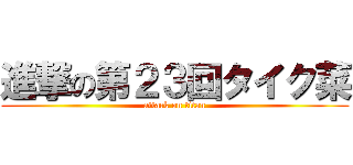 進撃の第２３回タイク菜 (attack on titan)