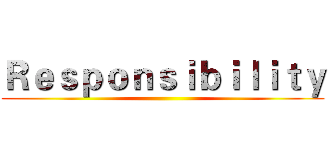 Ｒｅｓｐｏｎｓｉｂｉｌｉｔｙ ()