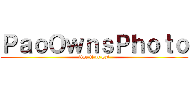 ＰａｏＯｗｎｓＰｈｏｔｏ (like it or not)
