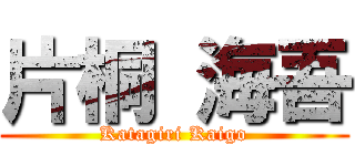 片桐 海吾 (Katagiri Kaigo)