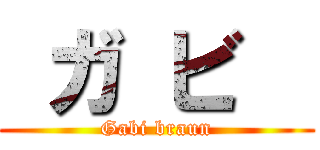  ガ ビ   (Gabi braun)