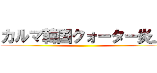 カルマ韓国クォーター炎上 ()