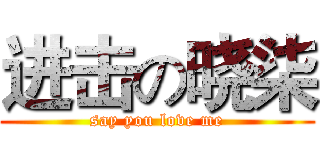 进击の晓柒 (say you love me)