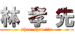 林 孝 先 (shao-shan lin)