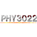 ＰＨＹ３０２２ (Intermediate Mechanics)